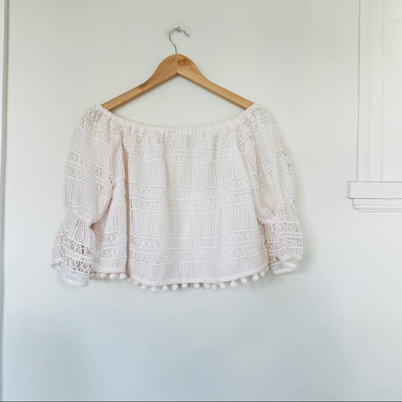 Tularosa Alexa Off Shoulder Top in Luster Ivory White - Picture 5 of 9